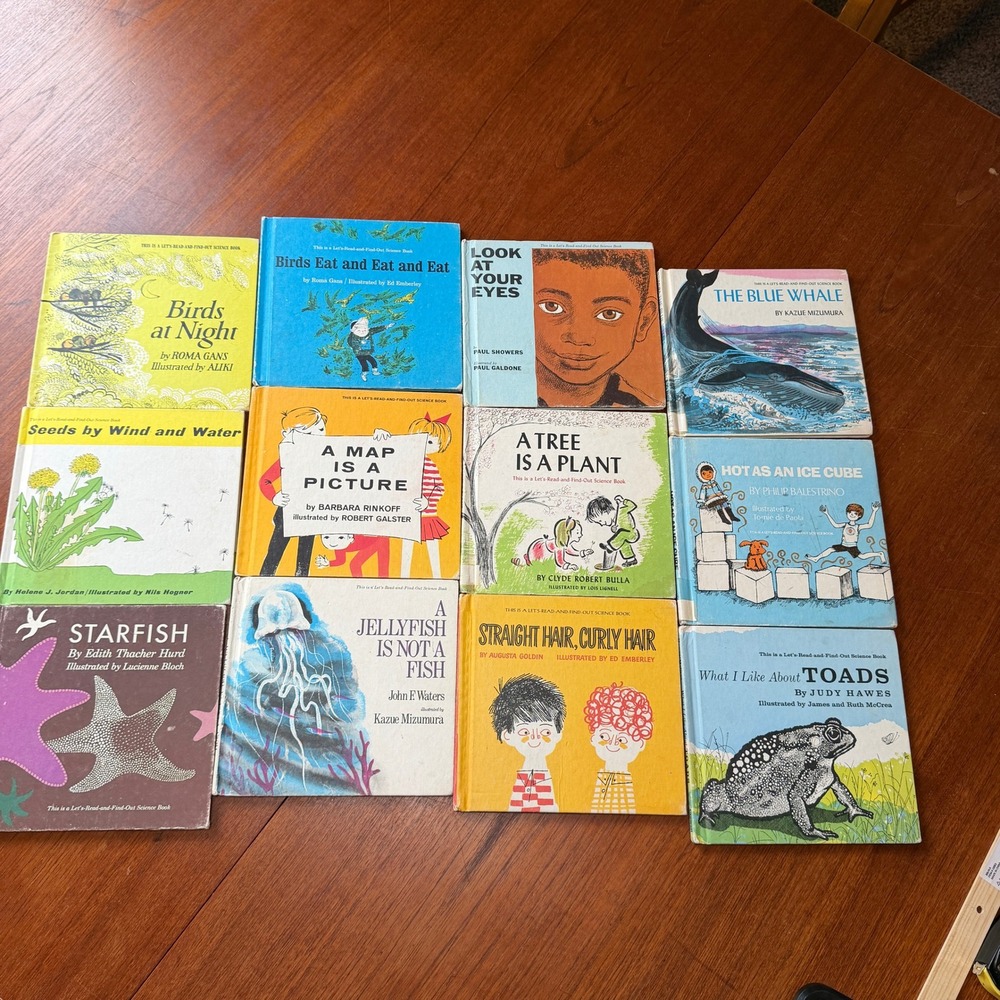 VIntage Lets-Read-and-Find-Out Science Book Lot 12 Hardcover Homeschool STEM